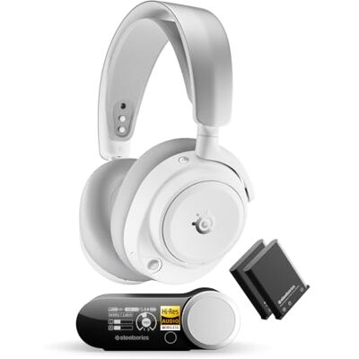 SteelSeries Arctis Nova Pro Omni Casque gaming sans fil Hi-Res Audio, 96kHz/24bits, ANC, micro ClearCast Pro, réduction de bruit par IA, appli mobile, 2,4GHz + BT, OmniPlay PC+PS5+Xbox Blanc SteelSeries Arctis Nova Pro Omni Casque gaming sans fil Hi-Res Audio, 96kHz/24bits, ANC, micro ClearCast Pro, réduction de bruit par IA, appli mobile, 2,4GHz + BT, OmniPlay PC+PS5+Xbox Blanc