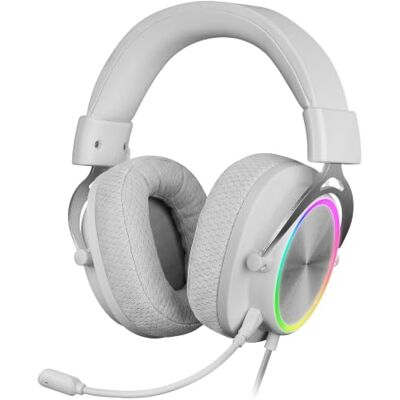 Mars Gaming MH-Forge Casque Gaming Drivers 50mm Next-gen Coussinets Quick-Swap Cuir et AIR, Microphone Amovible, Anneau FRGB Rainbow, Structure Acier Renforcé, Jack 3.5mm, Blanc Mars Gaming MH-Forge Casque Gaming Drivers 50mm Next-gen Coussinets Quick-Swap Cuir et AIR, Microphone Amovible, Anneau FRGB Rainbow, Structure Acier Renforcé, Jack 3.5mm, Blanc