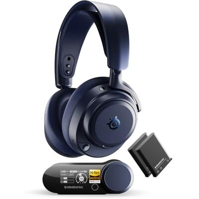 SteelSeries Arctis Nova Pro Omni Casque gaming sans fil Hi-Res Audio, 96kHz/24bits, ANC, micro ClearCast Pro, réduction de bruit par IA, appli mobile, 2,4GHz + BT, OmniPlay PC+PS5+Xbox Bleu nuit SteelSeries Arctis Nova Pro Omni Casque gaming sans fil Hi-Res Audio, 96kHz/24bits, ANC, micro ClearCast Pro, réduction de bruit par IA, appli mobile, 2,4GHz + BT, OmniPlay PC+PS5+Xbox Bleu nuit