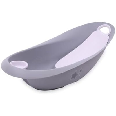 Lorelli Ensemble de baignoire pour bébé avec poignée et porte-savon Motif étoiles 87 cm Gris Lorelli Ensemble de baignoire pour bébé avec poignée et porte-savon Motif étoiles 87 cm Gris
