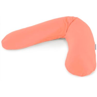 Theraline Le coussin de grossesse et d'allaitement original 190 cm – Coussin de positionnement latéral perles – Avec housse de coussin d'allaitement collection corail bambou Theraline Le coussin de grossesse et d'allaitement original 190 cm – Coussin de positionnement latéral perles – Avec housse de coussin d'allaitement collection corail bambou