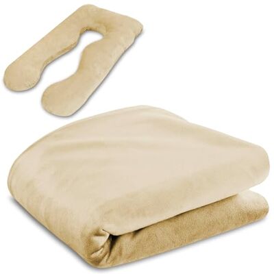 Totsy Baby Housse de Coussin d'allaitement compact 135 cm en U format réduit maniable – petit coussin de soutien pour voyage canapé et lit housse amovible avec zip Beige Oeko-Tex Totsy Baby Housse de Coussin d'allaitement compact 135 cm en U format réduit maniable – petit coussin de soutien pour voyage canapé et lit housse amovible avec zip Beige Oeko-Tex