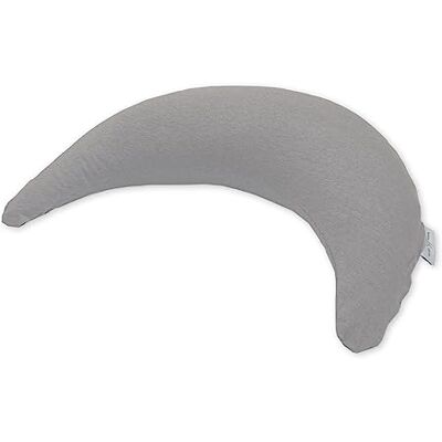 Theraline Bamboo lune avec housse en viscose de bambou et coton bio, coussin d'allaitement, coussin de soutien abdominal, coussin de voyage, mélangé gris moyen Theraline Bamboo lune avec housse en viscose de bambou et coton bio, coussin d'allaitement, coussin de soutien abdominal, coussin de voyage, mélangé gris moyen
