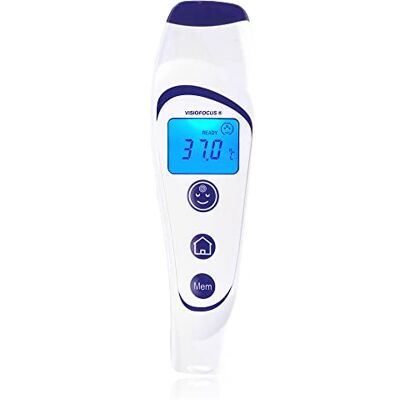 Tecnimed TECHNIMED – Thermomètre Visiofocus sans contact – Projette la température sur le front ou les objets – Hygiénique – Silencieux – Multifonctions – Recommandé par les médecins Tecnimed TECHNIMED – Thermomètre Visiofocus sans contact – Projette la température sur le front ou les objets – Hygiénique – Silencieux – Multifonctions – Recommandé par les médecins