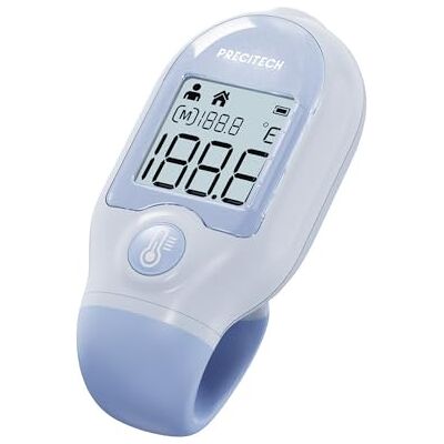 PreciTech Thermomètre sans contact Multifonction – Format poche Température corps, liquide, objet et environnement Diagnostique Visuel Mémoire intégrée – Couleur Bleu PreciTech Thermomètre sans contact Multifonction – Format poche Température corps, liquide, objet et environnement Diagnostique Visuel Mémoire intégrée – Couleur Bleu