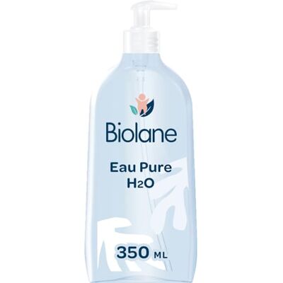 Biolane Eau Pure H2O Nouveau Packaging Nettoyant Pour Le Visage, Corps Et Siège Du Bébé Sans rinçage 1 flacons-pompe 350ml Fabriqué en France Biolane Eau Pure H2O Nouveau Packaging Nettoyant Pour Le Visage, Corps Et Siège Du Bébé Sans rinçage 1 flacons-pompe 350ml Fabriqué en France