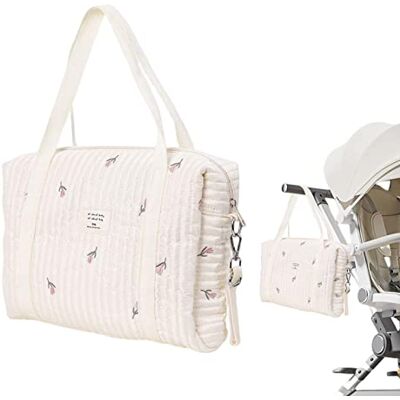 KKPW Sac À Langer Portable, Fourre-Tout Grande Capacité en Coton, Bandoulière pour Voyage KKPW Sac À Langer Portable, Fourre-Tout Grande Capacité en Coton, Bandoulière pour Voyage