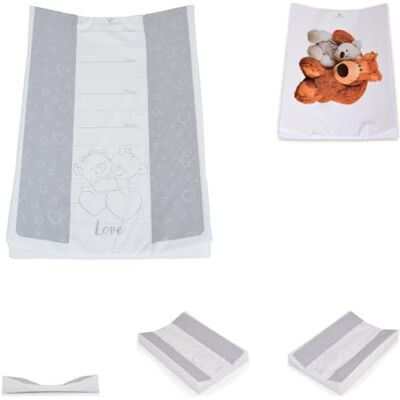 Cangaroo matelas à langer Ours 67 x 44 cm, surélévation latérale, lavable, coloris:gris Cangaroo matelas à langer Ours 67 x 44 cm, surélévation latérale, lavable, coloris:gris
