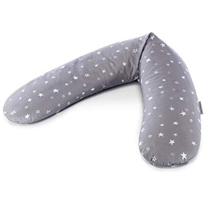 Theraline L'oreiller idéal pour la grossesse et l'allaitement, gris, 190 cm avec Theraline L'oreiller idéal pour la grossesse et l'allaitement, gris, 190 cm avec