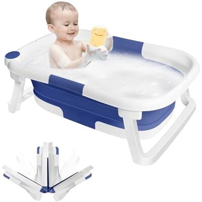 homewell Baignoire pour bébé, pliable, portable, article essentiel pour nouveau-né et tout-petit, pour 0 à 24 mois, kit de soins pour nouveau-né (bleu) homewell Baignoire pour bébé, pliable, portable, article essentiel pour nouveau-né et tout-petit, pour 0 à 24 mois, kit de soins pour nouveau-né (bleu)