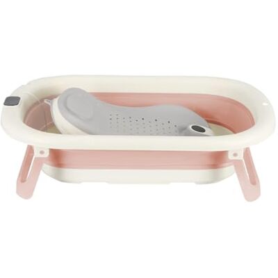 homewell Baignoire Bebe Pliable avec Coussin Support et Thermomètre, Douche de Voyage Portable, Baignoire Enfant Convient aux Nouveau, 43 * 71 * 18.5cm (Rose) homewell Baignoire Bebe Pliable avec Coussin Support et Thermomètre, Douche de Voyage Portable, Baignoire Enfant Convient aux Nouveau, 43 * 71 * 18.5cm (Rose)