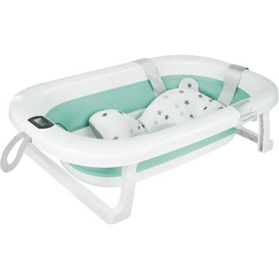 Willonin Baignoire Bébé Pliable, Baignoire Bebe Pliable Coussin, La Baignoire Enfant Convient aux Nouveau Nés aux Tout Petits,Plier pour économiser de l'espace-80 * 50 * 23cm,vert Willonin Baignoire Bébé Pliable, Baignoire Bebe Pliable Coussin, La Baignoire Enfant Convient aux Nouveau Nés aux Tout Petits,Plier pour économiser de l'espace-80 * 50 * 23cm,vert