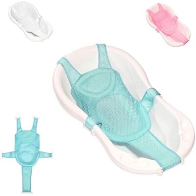 Lorelli Filet de baignoire pour bébé Turtle avec clips en plastique, insert de baignoire, dès la naissance, couleur : turquoise Lorelli Filet de baignoire pour bébé Turtle avec clips en plastique, insert de baignoire, dès la naissance, couleur : turquoise