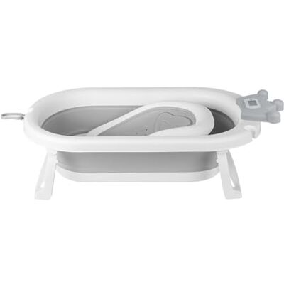LANTUS Baignoire Bebe Pliable Convient Aux Bébés de 0 à 36 Mois, Ergonomique et Peu Encombrante, Bassine Bébé – Idéale Pour La Douche –(Couronne) 43 x 18 x 86 cm Gris LANTUS Baignoire Bebe Pliable Convient Aux Bébés de 0 à 36 Mois, Ergonomique et Peu Encombrante, Bassine Bébé – Idéale Pour La Douche –(Couronne) 43 x 18 x 86 cm Gris