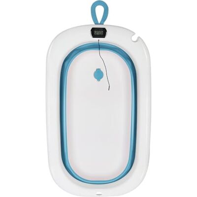 LANTUS XXL Baignoire Pliable Bébé avec Thermomètre à eau, Baignoire Bebe, baignoire bebe pliable pour les bébés de 0 à 6 ans,80 * 50 * 23cm-Bleu LANTUS XXL Baignoire Pliable Bébé avec Thermomètre à eau, Baignoire Bebe, baignoire bebe pliable pour les bébés de 0 à 6 ans,80 * 50 * 23cm-Bleu
