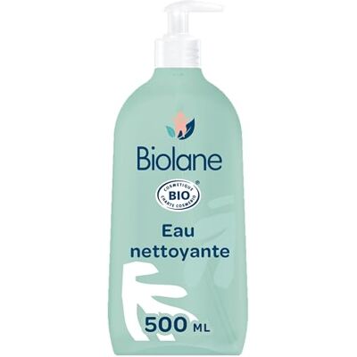 Biolane Eau nettoyante sans rinçage BIO Apaise et protège la peau de bébé 500 ml Biolane Eau nettoyante sans rinçage BIO Apaise et protège la peau de bébé 500 ml