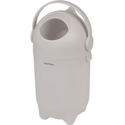 Nattou Seau à couches, anti-odeur, facile à ouvrir avec une seule main, 27 cm, soins, polypropylène/ABS, beige Nattou Seau à couches, anti-odeur, facile à ouvrir avec une seule main, 27 cm, soins, polypropylène/ABS, beige