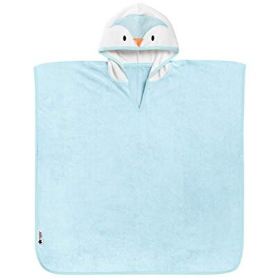 Tommee Tippee Splashtime Poncho à capuche, en microfibre très absorbante et super douce, hypoallergénique, 2-4 ans, Percy the Penguin Grofriend, bleu Tommee Tippee Splashtime Poncho à capuche, en microfibre très absorbante et super douce, hypoallergénique, 2-4 ans, Percy the Penguin Grofriend, bleu