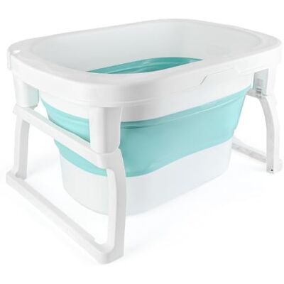 homewell Baignoire Bébé Pliable, Baignoire Bebe avec Petit Tabouret, Baignoire de Voyage Portable, Idéal pour bébés et enfants de 6 à 24 mois Newborn Essentials homewell Baignoire Bébé Pliable, Baignoire Bebe avec Petit Tabouret, Baignoire de Voyage Portable, Idéal pour bébés et enfants de 6 à 24 mois Newborn Essentials