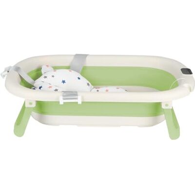 Willonin Baignoire Bébé Pliable, Baignoire Bebe Pliable Coussin, Baignoire Enfant Convient aux Nouveau Nés aux Tout Petits,Affichage numérique de la température, Avec tapis de bain 43 * 71 * 18,5 cm vert Willonin Baignoire Bébé Pliable, Baignoire Bebe Pliable Coussin, Baignoire Enfant Convient aux Nouveau Nés aux Tout Petits,Affichage numérique de la température, Avec tapis de bain 43 * 71 * 18,5 cm vert