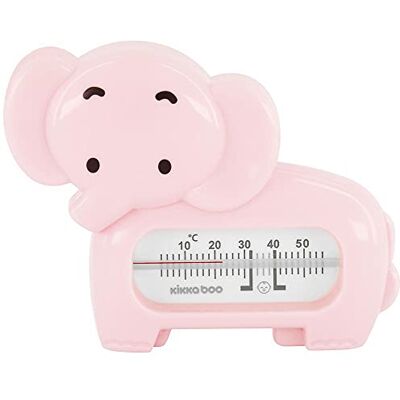 Kikka Boo KikkaBoo Thermomètre de bain éléphant pour bébé, design intéressant, mesure de l'eau et de la température intérieure, 0-56 °C, rose Kikka Boo KikkaBoo Thermomètre de bain éléphant pour bébé, design intéressant, mesure de l'eau et de la température intérieure, 0-56 °C, rose