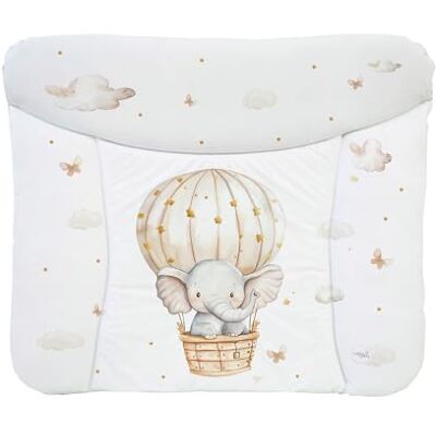 Ceba Baby Matelas à langer, souple, 75 x 72 cm, pour table à langer, pour garçons et filles, imperméable, lavable, certifié Oeko-Tex Standard 100, fabriqué en UE, motif d'éléphant dans un ballon Ceba Baby Matelas à langer, souple, 75 x 72 cm, pour table à langer, pour garçons et filles, imperméable, lavable, certifié Oeko-Tex Standard 100, fabriqué en UE, motif d'éléphant dans un ballon