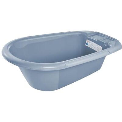 Rotho Babydesign Bella Bambina Baignoire pour bébé, bleue, spécialement pour bébés et enfants, idéale pour un bain sûr et confortable Rotho Babydesign Bella Bambina Baignoire pour bébé, bleue, spécialement pour bébés et enfants, idéale pour un bain sûr et confortable