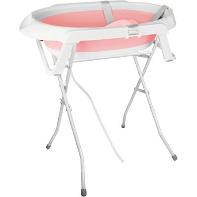 LANTUS Baignoire pour bébé avec support, pliable, avec support antidérapant, insert de bain pour nouveau-né,66 * 61 * 82cm-Rose LANTUS Baignoire pour bébé avec support, pliable, avec support antidérapant, insert de bain pour nouveau-né,66 * 61 * 82cm-Rose