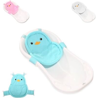 Lorelli Filet de bain pour bébé pingouin, clips en plastique, filet de baignoire, dès la naissance, couleur : bleu Lorelli Filet de bain pour bébé pingouin, clips en plastique, filet de baignoire, dès la naissance, couleur : bleu