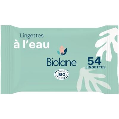 Biolane – Lingette bebe à l'eau Bio – 54 Lingettes Naturelles et BIO Composées à 99% d’Eau pour tout le Corps de Bébé– Utilisables dès la Naissance – Peaux Sensibles – Fabriqué en France Biolane – Lingette bebe à l'eau Bio – 54 Lingettes Naturelles et BIO Composées à 99% d’Eau pour tout le Corps de Bébé– Utilisables dès la Naissance – Peaux Sensibles – Fabriqué en France