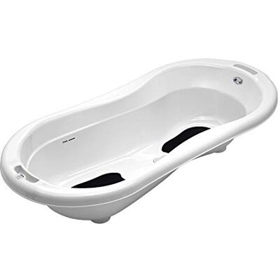 Rotho Babydesign TOP Baignoire Xtra Large, Avec 2 Tapis Antidéparants et Bouchon de Vidange, Idéal pour 2 Enfants, 0-36 mois, TOP Xtra, Blanc, 205000001 Rotho Babydesign TOP Baignoire Xtra Large, Avec 2 Tapis Antidéparants et Bouchon de Vidange, Idéal pour 2 Enfants, 0-36 mois, TOP Xtra, Blanc, 205000001