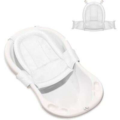 Lorelli Filet de baignoire pour bébé Froggy avec clips en plastique dès la naissance, couleur : blanc Lorelli Filet de baignoire pour bébé Froggy avec clips en plastique dès la naissance, couleur : blanc