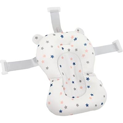 TUORE Support de Bain pour bébé, Coussin de Siège Réglable pour Baignoire bébé Pliable Doux pour Salle de Bain pour Tout-petit (Etoiles blanches) TUORE Support de Bain pour bébé, Coussin de Siège Réglable pour Baignoire bébé Pliable Doux pour Salle de Bain pour Tout-petit (Etoiles blanches)