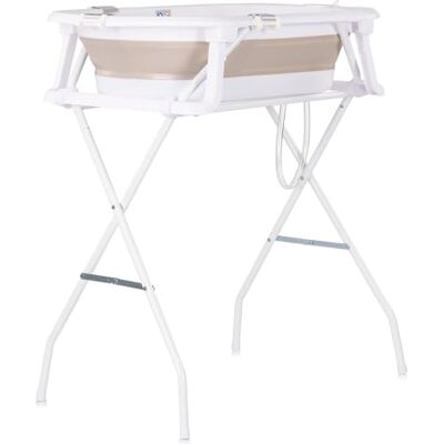 Chipolino Malibu Ensemble de baignoire pour bébé 78 cm, support, pliable, thermomètre, écoulement beige Chipolino Malibu Ensemble de baignoire pour bébé 78 cm, support, pliable, thermomètre, écoulement beige
