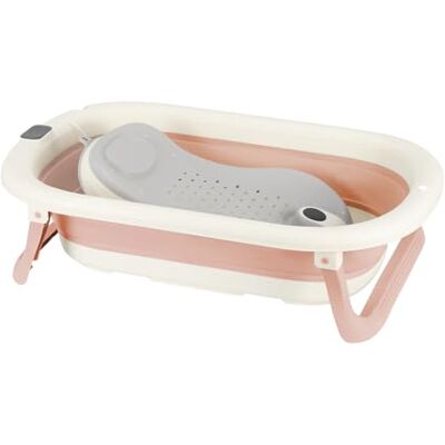 LANTUS Baignoire Pliable BéBé Nouveau-Né, Baignoire Bebe Pliable Pour Nourrisson à BambinNé Pour Le Voyage Design ExtéRieur Bouchon de Vidange & Témoin de Température B-43 * 71 * 18,5 cm (rose) LANTUS Baignoire Pliable BéBé Nouveau-Né, Baignoire Bebe Pliable Pour Nourrisson à BambinNé Pour Le Voyage Design ExtéRieur Bouchon de Vidange & Témoin de Température B-43 * 71 * 18,5 cm (rose)