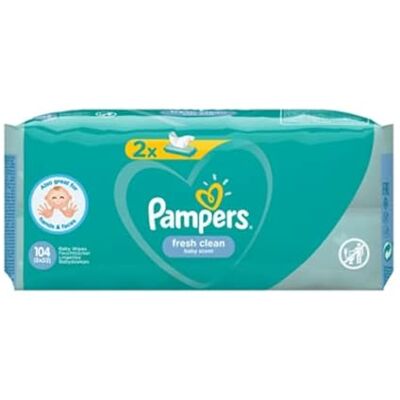 Pampers Fresh Clean 81688037 Lingettes humides pour bébé Blanc Pampers Fresh Clean 81688037 Lingettes humides pour bébé Blanc