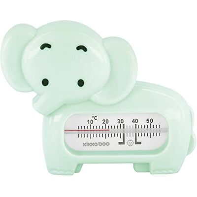 Kikka Boo KikkaBoo Thermomètre de bain éléphant pour bébé, design intéressant, mesure de l'eau et de la température intérieure, 0-56 °C, menthe Kikka Boo KikkaBoo Thermomètre de bain éléphant pour bébé, design intéressant, mesure de l'eau et de la température intérieure, 0-56 °C, menthe