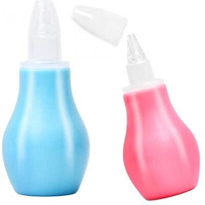 Vesaneae Lot de 2 aspirateurs nasaux pour bébés, aspirateurs nasaux réutilisables, aspirateurs nasaux en silicone, suce morve pour enfants pour le soulagement de la congestion du nez du nouveau-né Vesaneae Lot de 2 aspirateurs nasaux pour bébés, aspirateurs nasaux réutilisables, aspirateurs nasaux en silicone, suce morve pour enfants pour le soulagement de la congestion du nez du nouveau-né