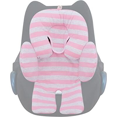 JYOKO Kids Réducteur Anti-Allergique Universel pour Nouveau né, Bebe, Enfant 100% Coton (Pink Island, Soutien de la tête et du corps, 2 Pièces) JYOKO Kids Réducteur Anti-Allergique Universel pour Nouveau né, Bebe, Enfant 100% Coton (Pink Island, Soutien de la tête et du corps, 2 Pièces)