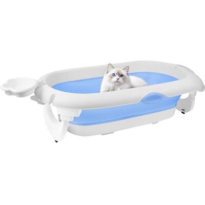 LANTUS Baignoire Bebe Pliable Convient Aux Bébés de 0 à 36 Mois, Ergonomique et Peu Encombrante, Bassine Bébé – Idéale Pour La Douche –(Style 4) 97 x 52 x 24 cm Bleu LANTUS Baignoire Bebe Pliable Convient Aux Bébés de 0 à 36 Mois, Ergonomique et Peu Encombrante, Bassine Bébé – Idéale Pour La Douche –(Style 4) 97 x 52 x 24 cm Bleu