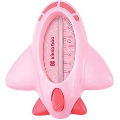 Kikka Boo Kikkaboo Thermomètre à eau en forme d'avion, thermomètre de bain pour un bain sûr, couleur : rose Kikka Boo Kikkaboo Thermomètre à eau en forme d'avion, thermomètre de bain pour un bain sûr, couleur : rose