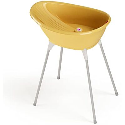 OKBABY Kit Baignoire Belle et Béquille de Support pour Baignoire de Bébé 0-12 Mois, Bac Jaune OKBABY Kit Baignoire Belle et Béquille de Support pour Baignoire de Bébé 0-12 Mois, Bac Jaune