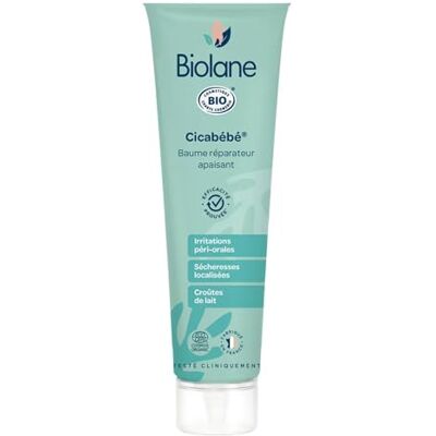 Biolane Cicabébé BIO Crème nourrissante Baume réparateur Croûtes de lait Irritations péri-orales Sécheresse Apaise et soulage 99% Origine Naturelle Tube 40ml Fabriqué en France Biolane Cicabébé BIO Crème nourrissante Baume réparateur Croûtes de lait Irritations péri-orales Sécheresse Apaise et soulage 99% Origine Naturelle Tube 40ml Fabriqué en France