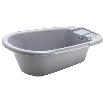 Rotho Babydesign Baignoire avec bouchon de vidange, 0-12 mois, Bella Bambina, gris pierre (gris), 20020 0286 Rotho Babydesign Baignoire avec bouchon de vidange, 0-12 mois, Bella Bambina, gris pierre (gris), 20020 0286