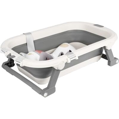 homewell Baignoire Pliable BéBé, Baignoire Bebe pour Nouveau-Né, Benoire avec Coussin Support, Idéal pour Cadeau de Naissance Fille ou Garçon Convient aux 0-2 ans (Gris) homewell Baignoire Pliable BéBé, Baignoire Bebe pour Nouveau-Né, Benoire avec Coussin Support, Idéal pour Cadeau de Naissance Fille ou Garçon Convient aux 0-2 ans (Gris)