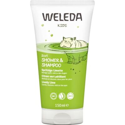 WELEDA 2in1 Shower & Shampoo Citron vert pétillant Nettoie en douceur, doux pour les yeux Pour la toilette du corps et cheveux des enfants à partir de 3 ans NATRUE* Vegan*** 150ml WELEDA 2in1 Shower & Shampoo Citron vert pétillant Nettoie en douceur, doux pour les yeux Pour la toilette du corps et cheveux des enfants à partir de 3 ans NATRUE* Vegan*** 150ml