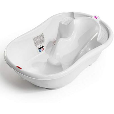 OKBABY Onda Evolution Baignoire pour le Bain des Nouveau-nés 0-12 Mois, Assise en Gomme Antidérapante Blanc OKBABY Onda Evolution Baignoire pour le Bain des Nouveau-nés 0-12 Mois, Assise en Gomme Antidérapante Blanc