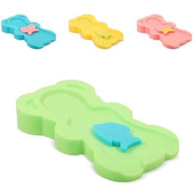 Lorelli Tapis de bain pour bébé Midi, doux, 2 éponges, différents motifs, vert Lorelli Tapis de bain pour bébé Midi, doux, 2 éponges, différents motifs, vert