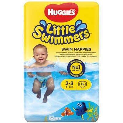 HUGGIES Little Swimmers Standard Taille 2/3 (3-8 kg) x 12 Culottes HUGGIES Little Swimmers Standard Taille 2/3 (3-8 kg) x 12 Culottes