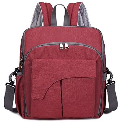 SONARIN Multifonction Imperméable Sac à Dos à Langer pour Bébé,Avant Siège pour bébé, interface USB,Sac à langer avec sacs isolants bouteille,Grande Capacité, Lavable en Machine,Résistant(Rouge) SONARIN Multifonction Imperméable Sac à Dos à Langer pour Bébé,Avant Siège pour bébé, interface USB,Sac à langer avec sacs isolants bouteille,Grande Capacité, Lavable en Machine,Résistant(Rouge)